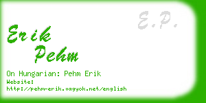 erik pehm business card